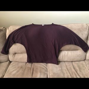 Dolman sleeve burgundy shirt- EUC